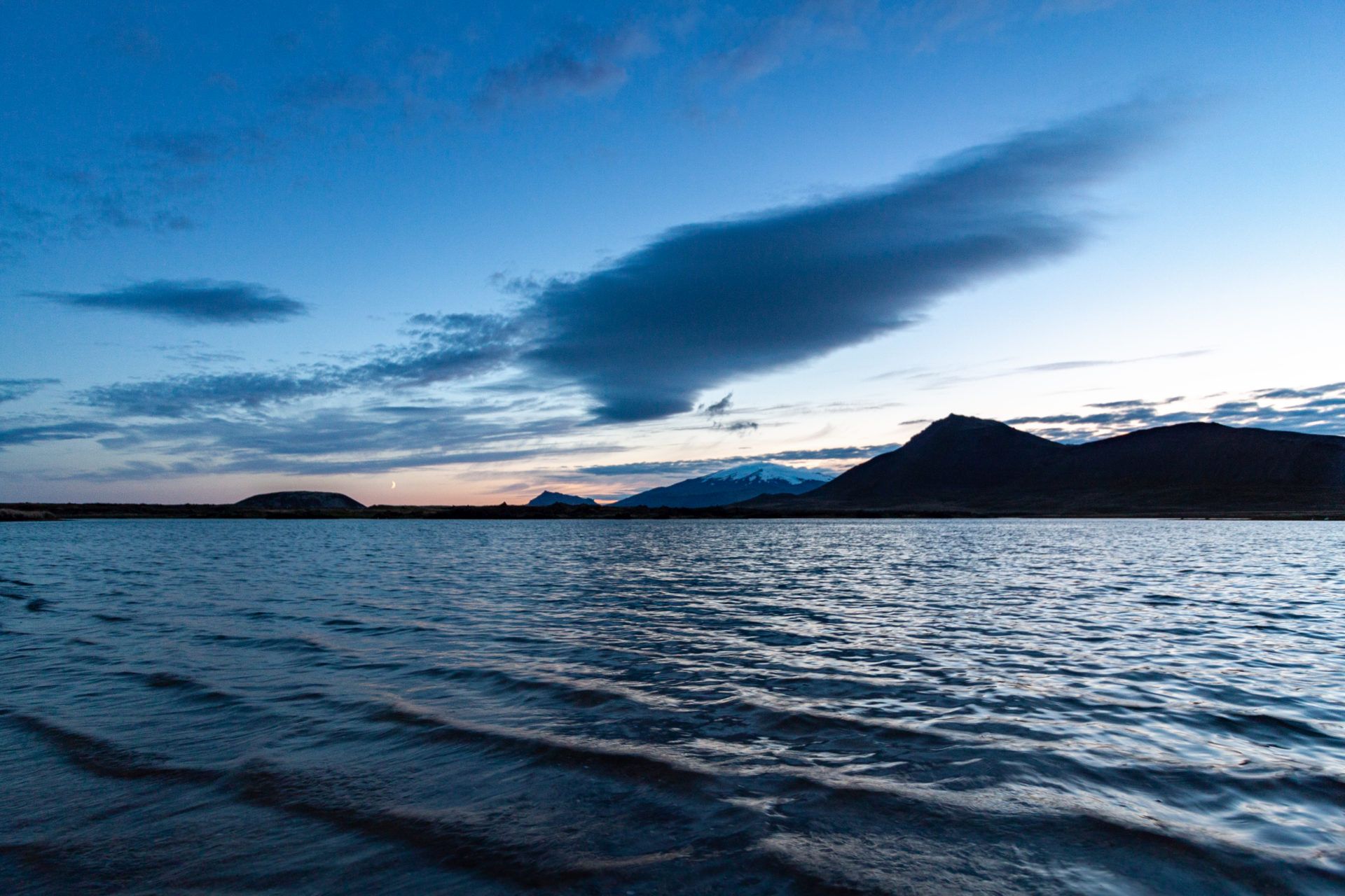 Iceland evening sunset