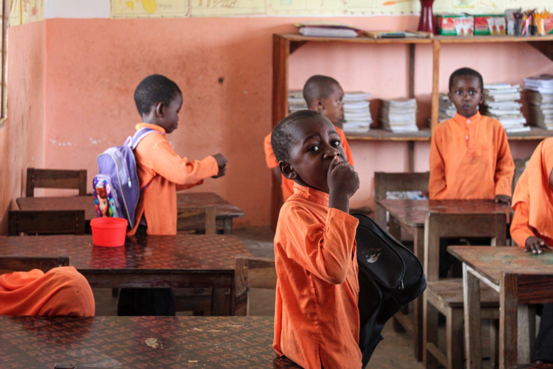 African children at school