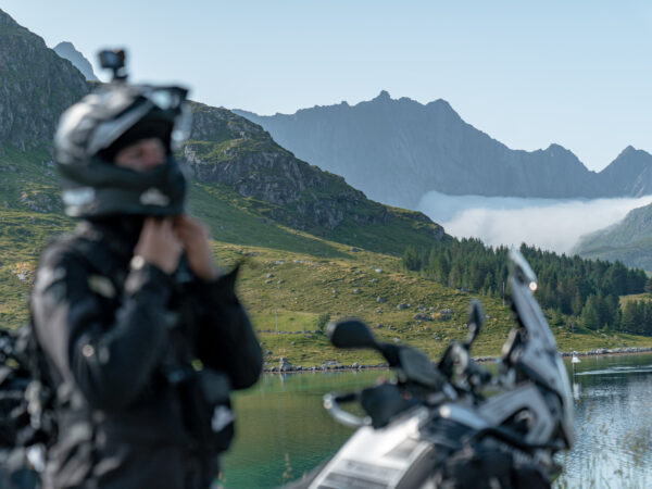 Motorcyclist in Lofoten