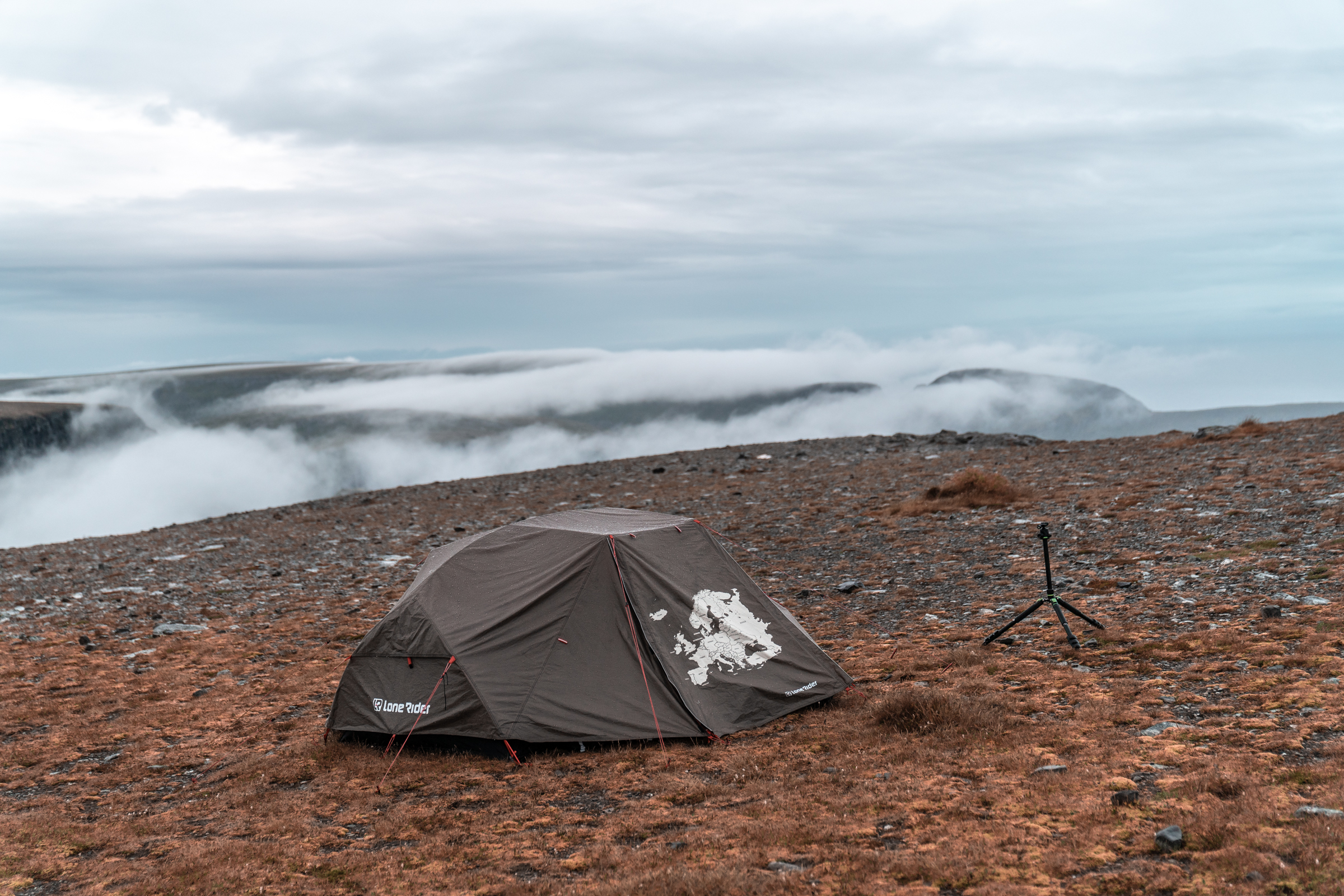 Tent camping at Nordkapp