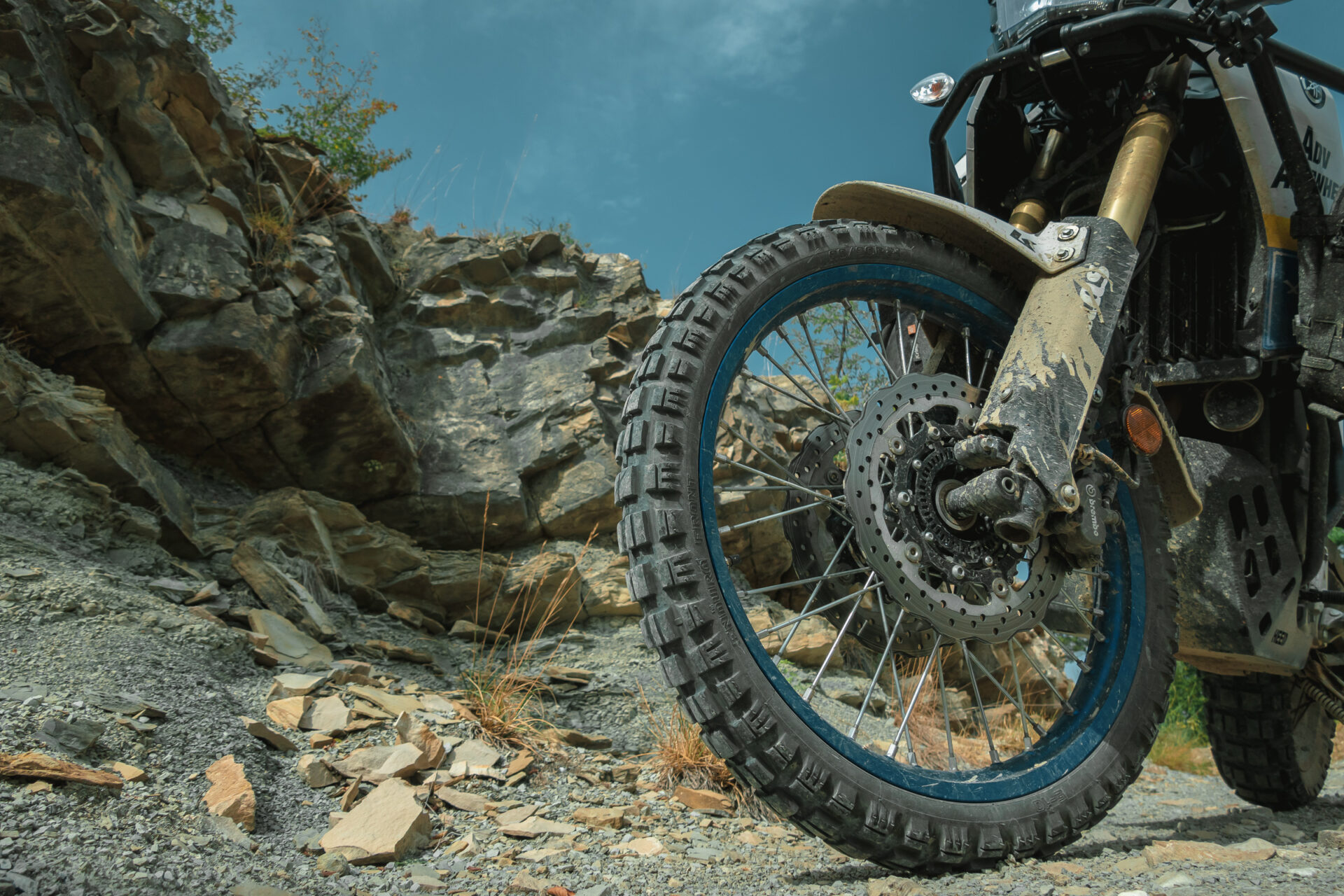 Mitas E-10 front tire on Yamaha Tenere 700