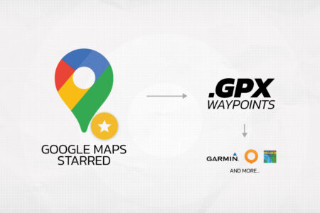Google maps starred places to gpx file free conventer