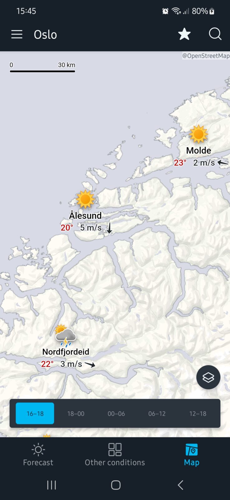 Norway weather app